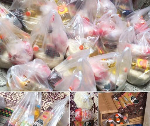 توزیع کمک برای ۳۰ خانواده نیازمند